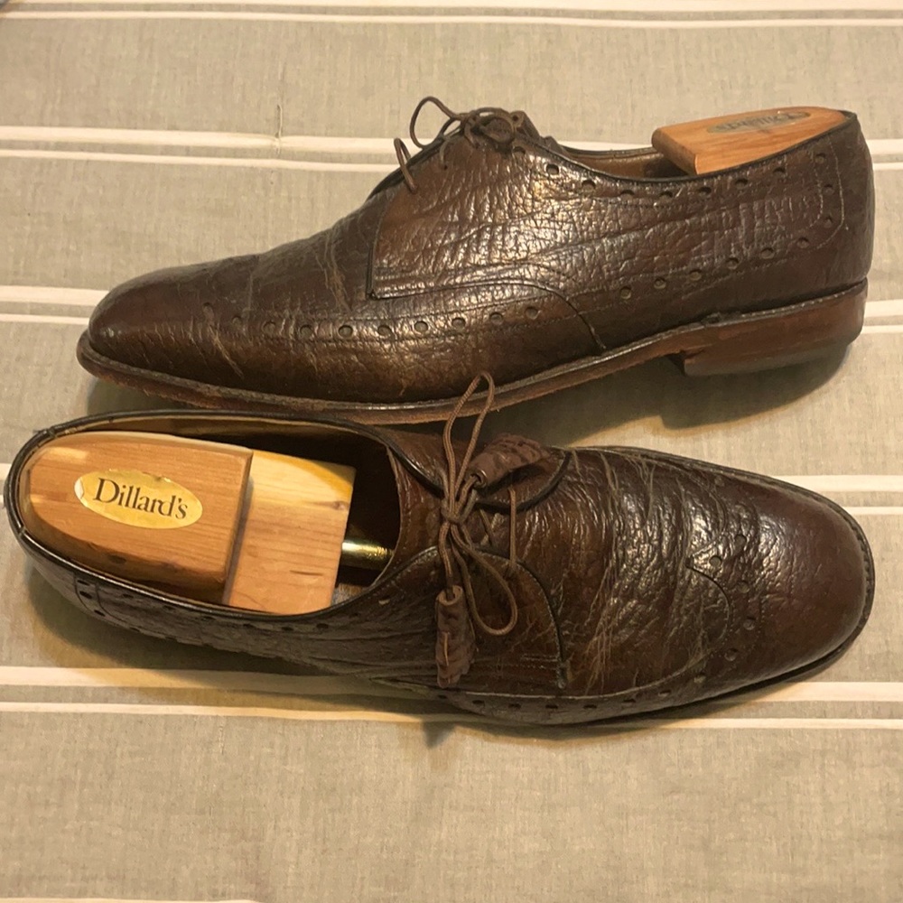 Allen Edmonds Size 12D Alligator Tassel Brown